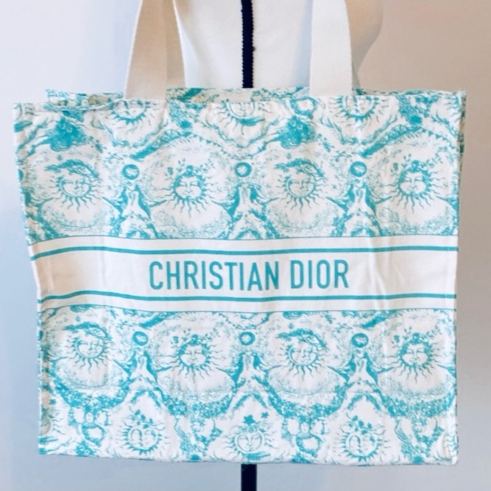💚Dior Linen Green Tote GWP - Picture 1 of 10